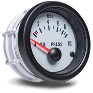 Auto Gauge - Oil pressure gauge, white - Dashboard Gauge