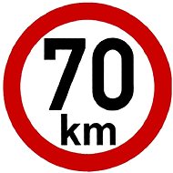 PUTNA reflective speed 70 km - Speed Limit Sticker