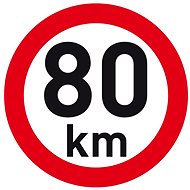 PUTNA reflective speed 80 km - Speed Limit Sticker