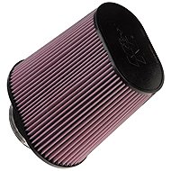 K&N RU-1024 universal oval bevelled filter with inlet 114 mm and height 254 mm - Air Filter