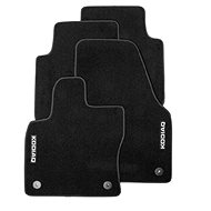 ŠKODA Kodiaq textile carpets with lettering and fixing holes - Car Mats