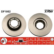 TRW Brzdový kotouč DF1002 sada 2ks - Brake Disc