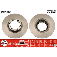 TRW Brzdový kotouč DF1005 sada 2ks - Brake Disc