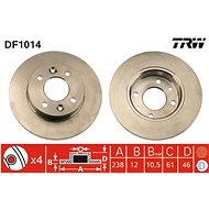 TRW Brzdový kotouč DF1014 sada 2ks - Brake Disc