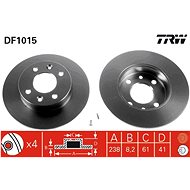 TRW Brzdový kotouč DF1015 sada 2ks - Brake Disc