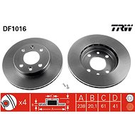 TRW Brzdový kotouč DF1016 sada 2ks - Brake Disc