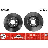 TRW Brzdový kotouč DF1017 sada 2ks - Brake Disc