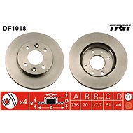 TRW Brzdový kotouč DF1018 sada 2ks - Brake Disc