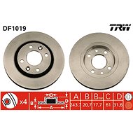 TRW Brzdový kotouč DF1019 sada 2ks - Brake Disc
