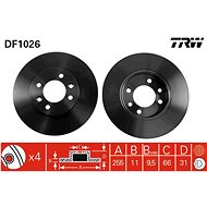 TRW Brzdový kotouč DF1026 sada 2ks - Brake Disc
