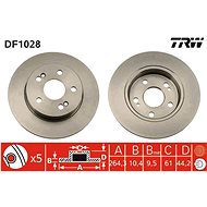TRW Brake disc DF1028 set of 2 - Brake Disc