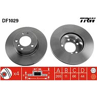 TRW Brzdový kotouč DF1029 sada 2ks - Brake Disc