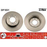 TRW Brake disc DF1031 set of 2 - Brake Disc