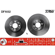 TRW Brzdový kotouč DF1032 sada 2ks - Brake Disc