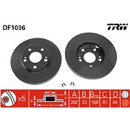 TRW Brzdový kotouč DF1036 sada 2ks - Brake Disc