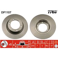 TRW Brake disc DF1107 set of 2 - Brake Disc