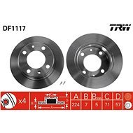 TRW Brzdový kotouč DF1117 sada 2ks - Brake Disc