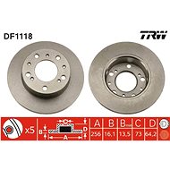 TRW Brzdový kotouč DF1118 sada 2ks - Brake Disc