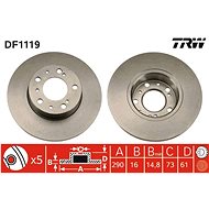 TRW Brzdový kotouč DF1119 sada 2ks - Brake Disc