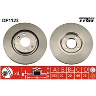 TRW Brake disc DF1123 set of 2 - Brake Disc