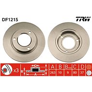 TRW Brzdový kotouč DF1215 sada 2ks - Brake Disc