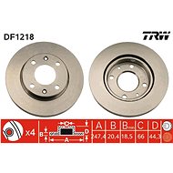 TRW Brake disc DF1218 set of 2 - Brake Disc