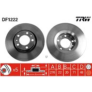 TRW Brzdový kotouč DF1222 sada 2ks - Brake Disc