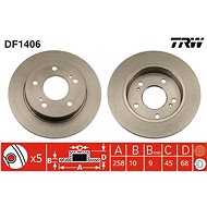 TRW Brzdový kotouč DF1406 sada 2ks - Brake Disc