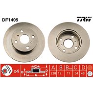 TRW Brzdový kotouč DF1409 sada 2ks - Brake Disc