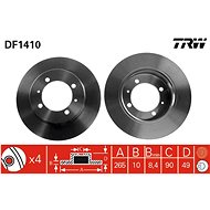 TRW Brzdový kotouč DF1410 sada 2ks - Brake Disc