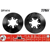 TRW Brzdový kotouč DF1414 sada 2ks - Brake Disc