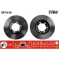 TRW Brzdový kotouč DF1416 sada 2ks - Brake Disc