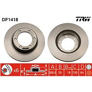 TRW Brzdový kotouč DF1418 sada 2ks - Brake Disc