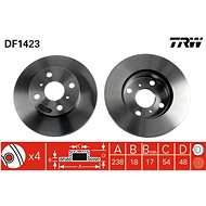 TRW Brzdový kotouč DF1423 sada 2ks - Brake Disc