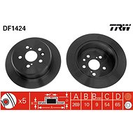 TRW Brzdový kotouč DF1424 sada 2ks - Brake Disc