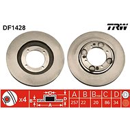 TRW Brake disc DF1428 set of 2 - Brake Disc