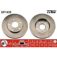 TRW Brake disc DF1430 set of 2 - Brake Disc