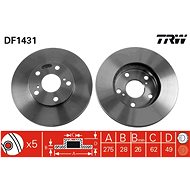 TRW Brake disc DF1431 set of 2 - Brake Disc