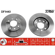TRW Brzdový kotouč DF1443 sada 2ks - Brake Disc
