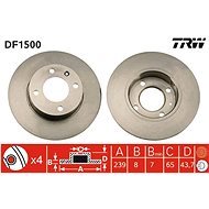 TRW Brzdový kotouč DF1500 sada 2ks - Brake Disc