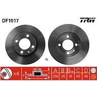 TRW Brzdový kotouč DF1517 sada 2ks - Brake Disc