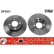 TRW Brake disc DF1521 set of 2 - Brake Disc