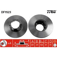 TRW Brzdový kotouč DF1523 sada 2ks - Brake Disc