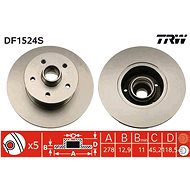 TRW Brake disc DF1524S set of 2 - Brake Disc