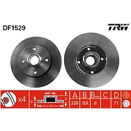 TRW Brake disc DF1529 set of 2 - Brake Disc