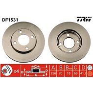 TRW Brzdový kotouč DF1531 sada 2ks - Brake Disc