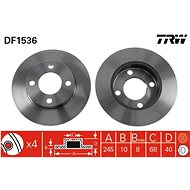 TRW Brake disc DF1536 set of 2 - Brake Disc