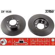 TRW Brzdový kotouč DF1538 sada 2ks - Brake Disc