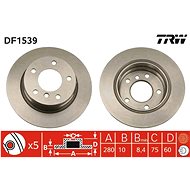 TRW Brzdový kotouč DF1539 sada 2ks - Brake Disc