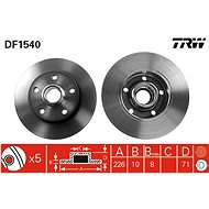 TRW Brzdový kotouč DF1540 sada 2ks - Brake Disc